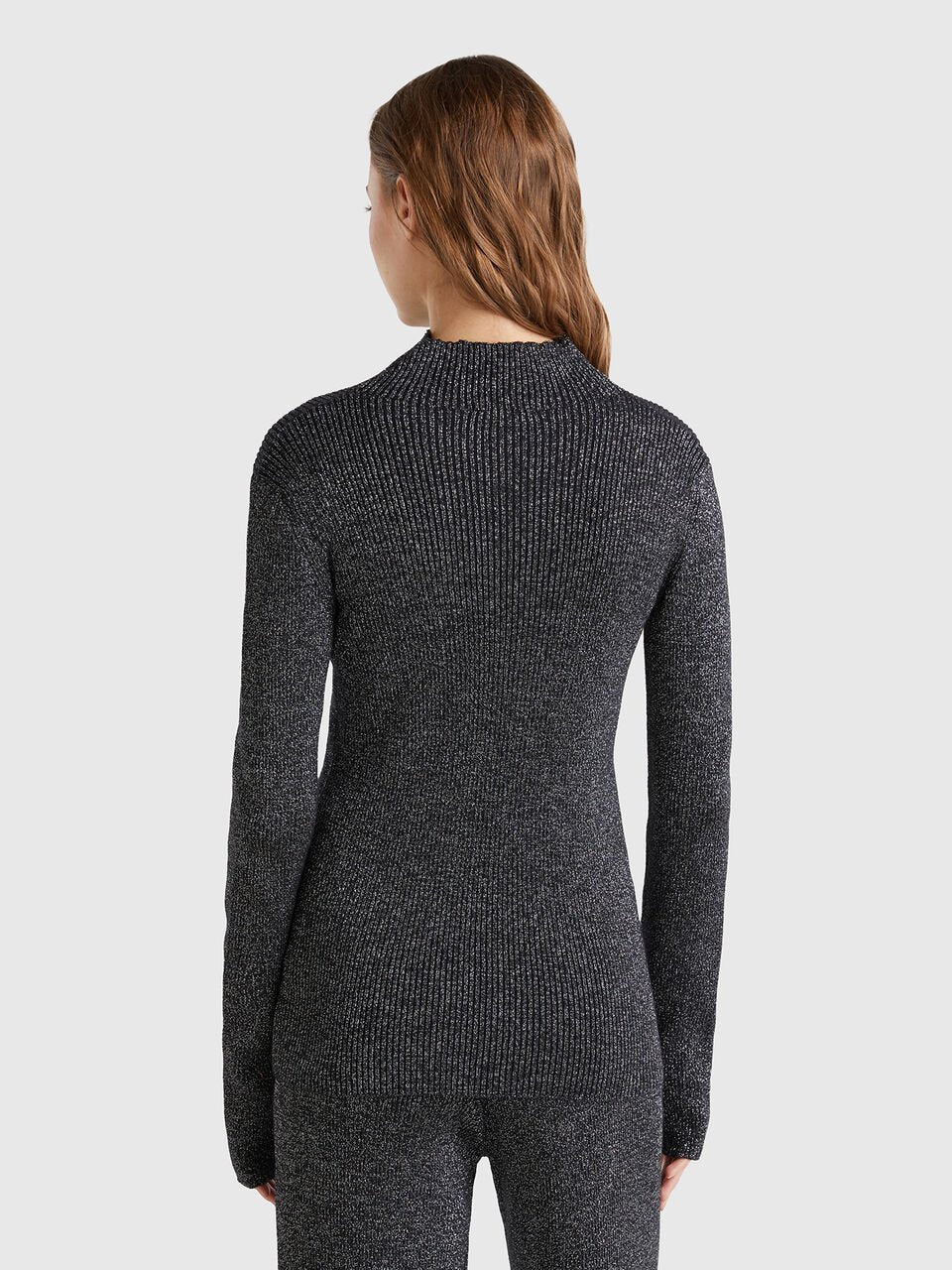 FITTED TURTLENECK SWEATER WITH LUREX