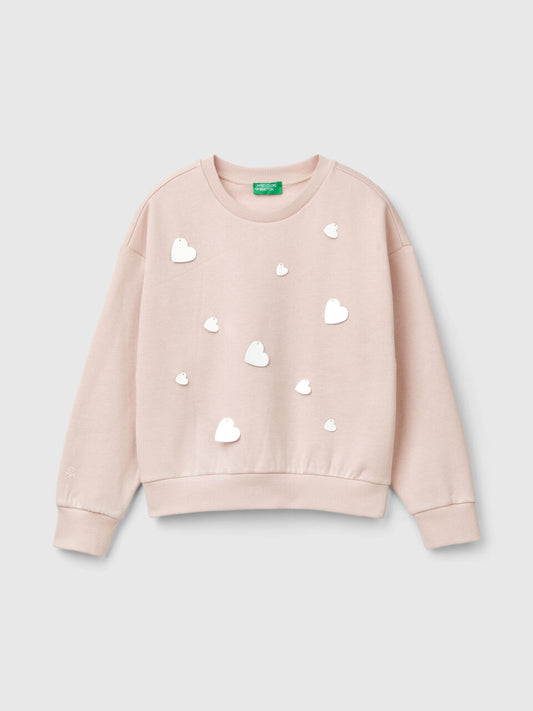 SWEATSHIRT WITH HEART SEQUINS