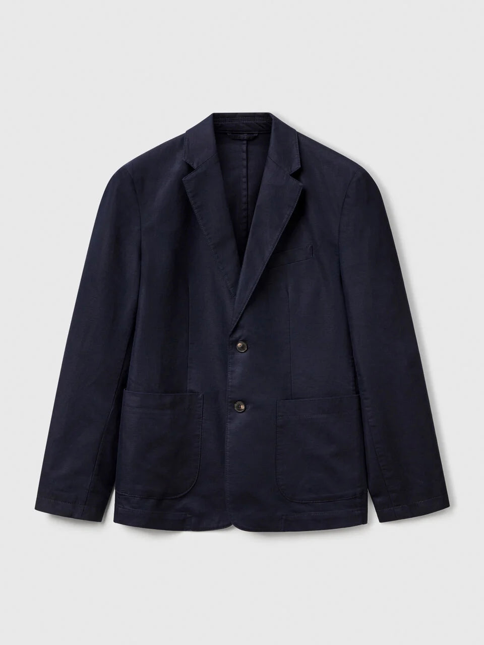 SINGLE-BREASTED LINEN BLEND BLAZER