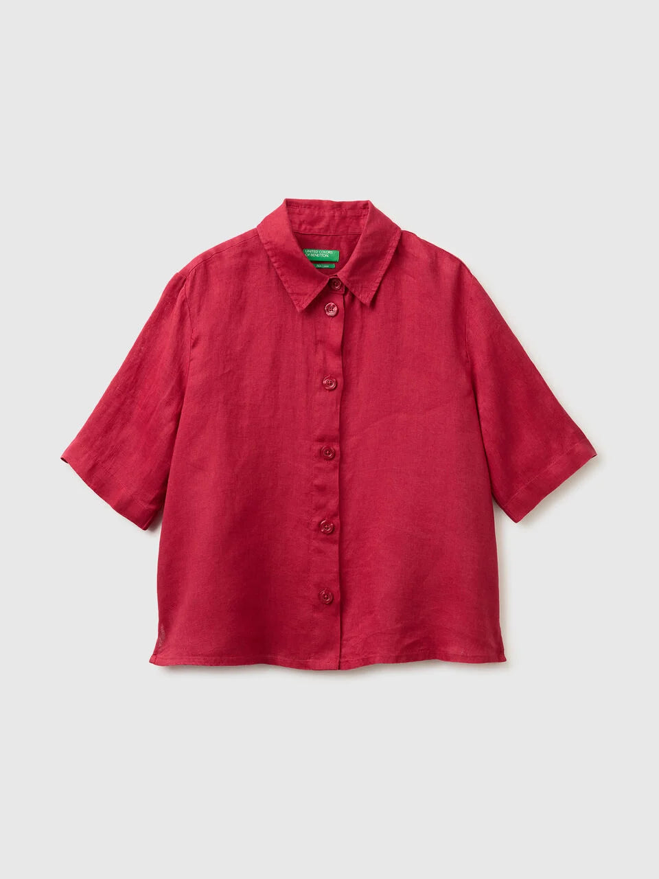 SHORT SHIRT IN PURE LINEN