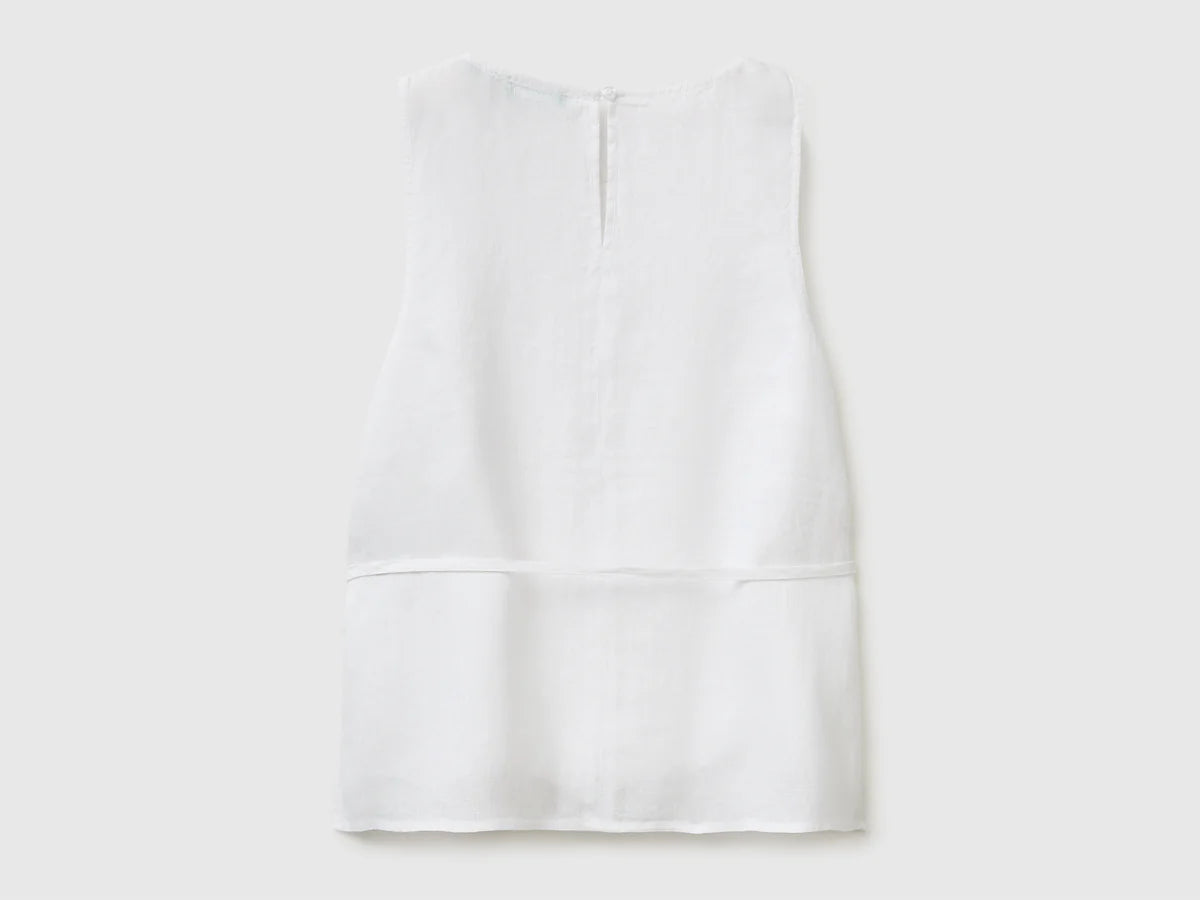 100% LINEN TANK TOP WITH STRAP