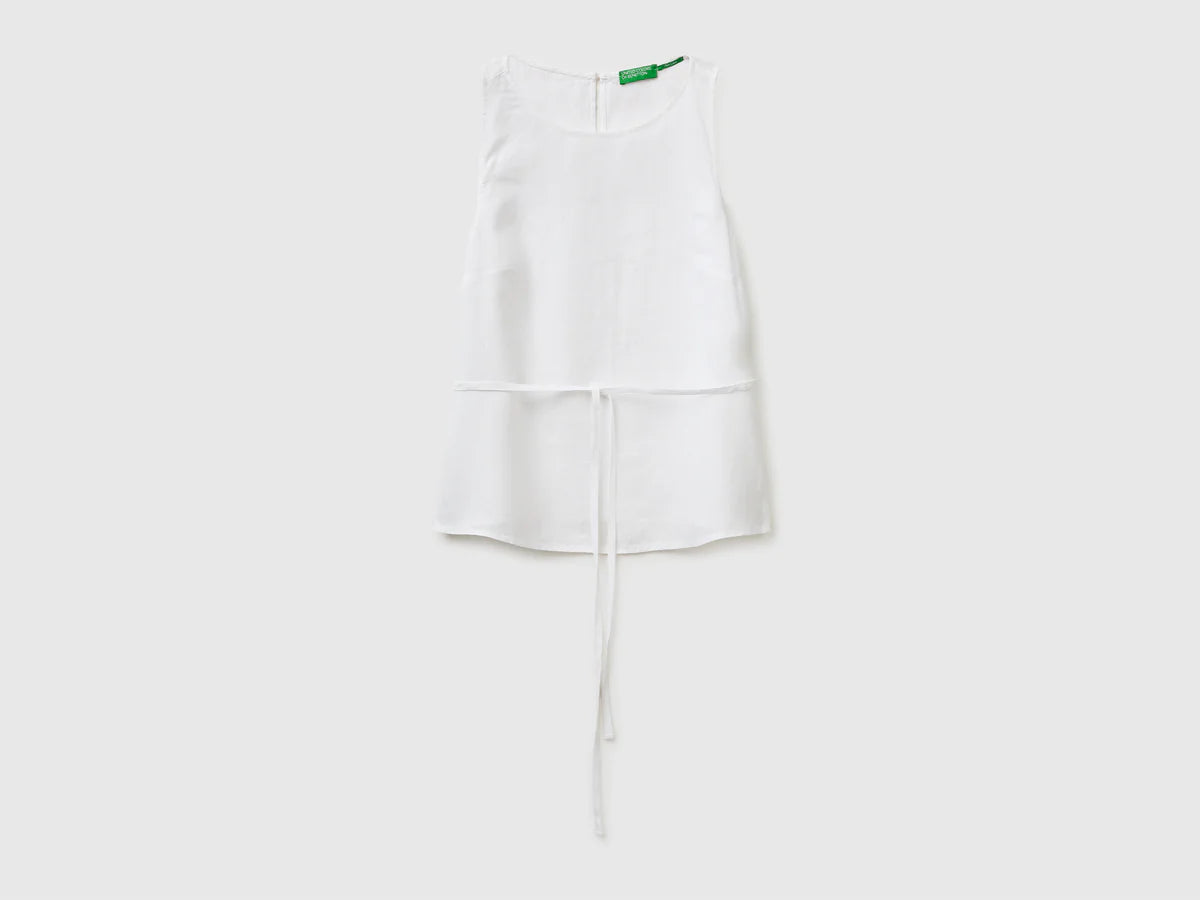 100% LINEN TANK TOP WITH STRAP