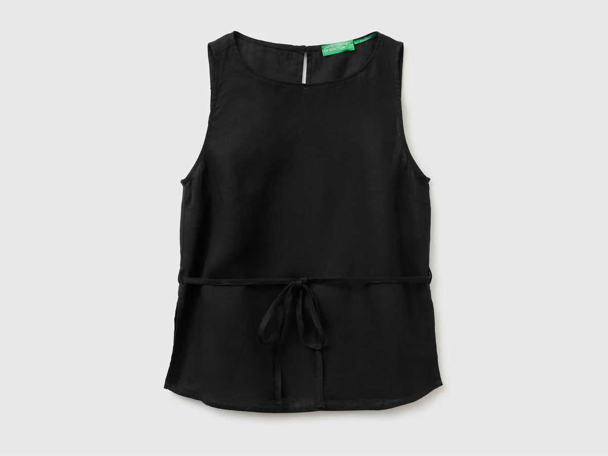 100% LINEN TANK TOP WITH STRAP