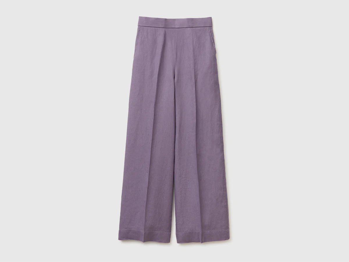 PALAZZO TROUSERS IN PURE LINEN