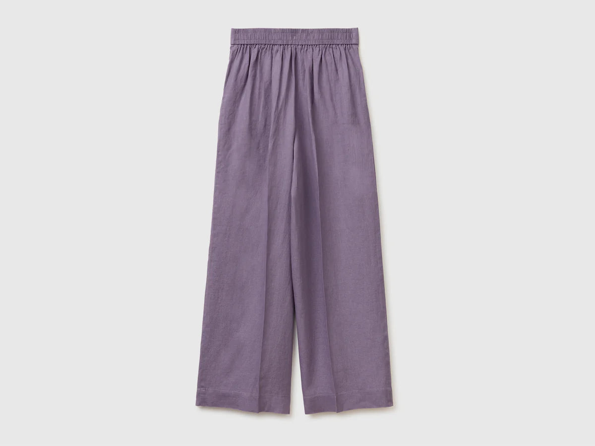 PALAZZO TROUSERS IN PURE LINEN