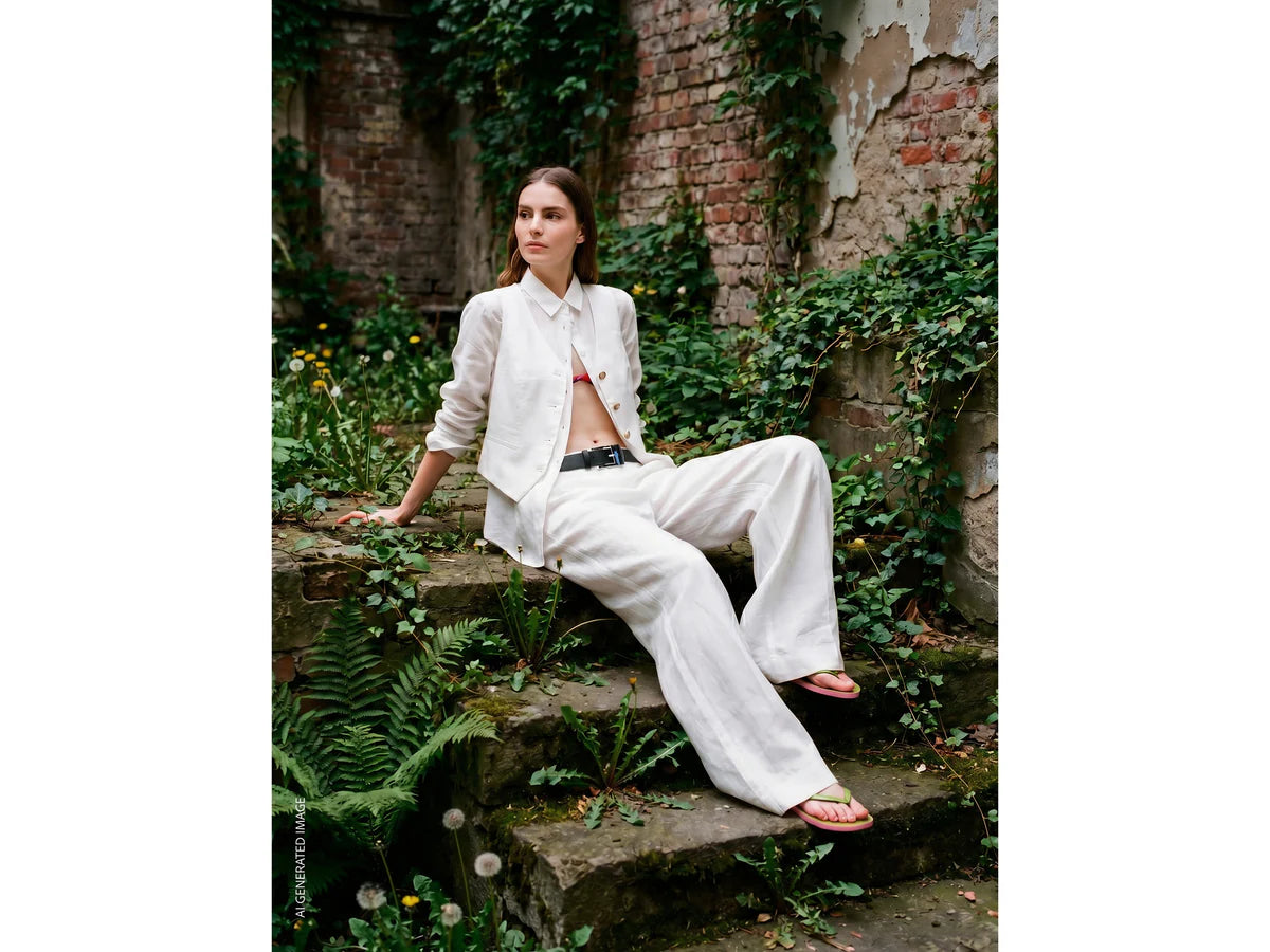 PALAZZO TROUSERS IN PURE LINEN