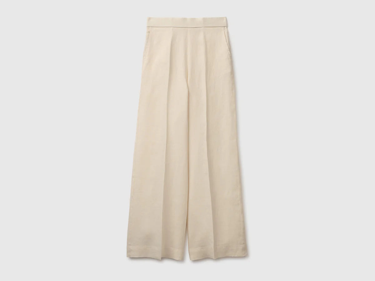 PALAZZO TROUSERS IN PURE LINEN