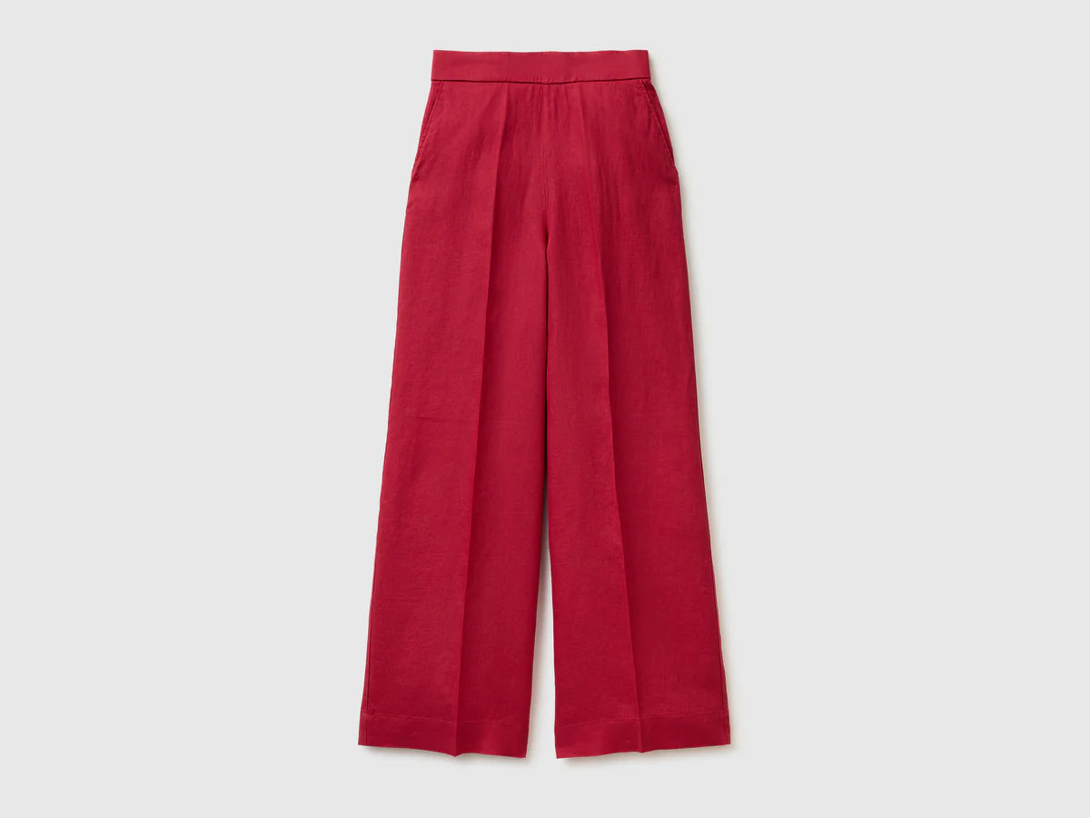 PALAZZO TROUSERS IN PURE LINEN
