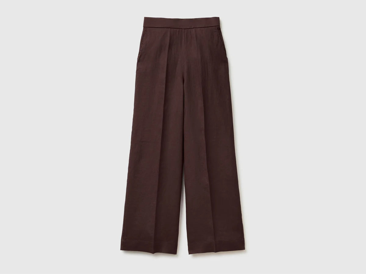PALAZZO TROUSERS IN PURE LINEN