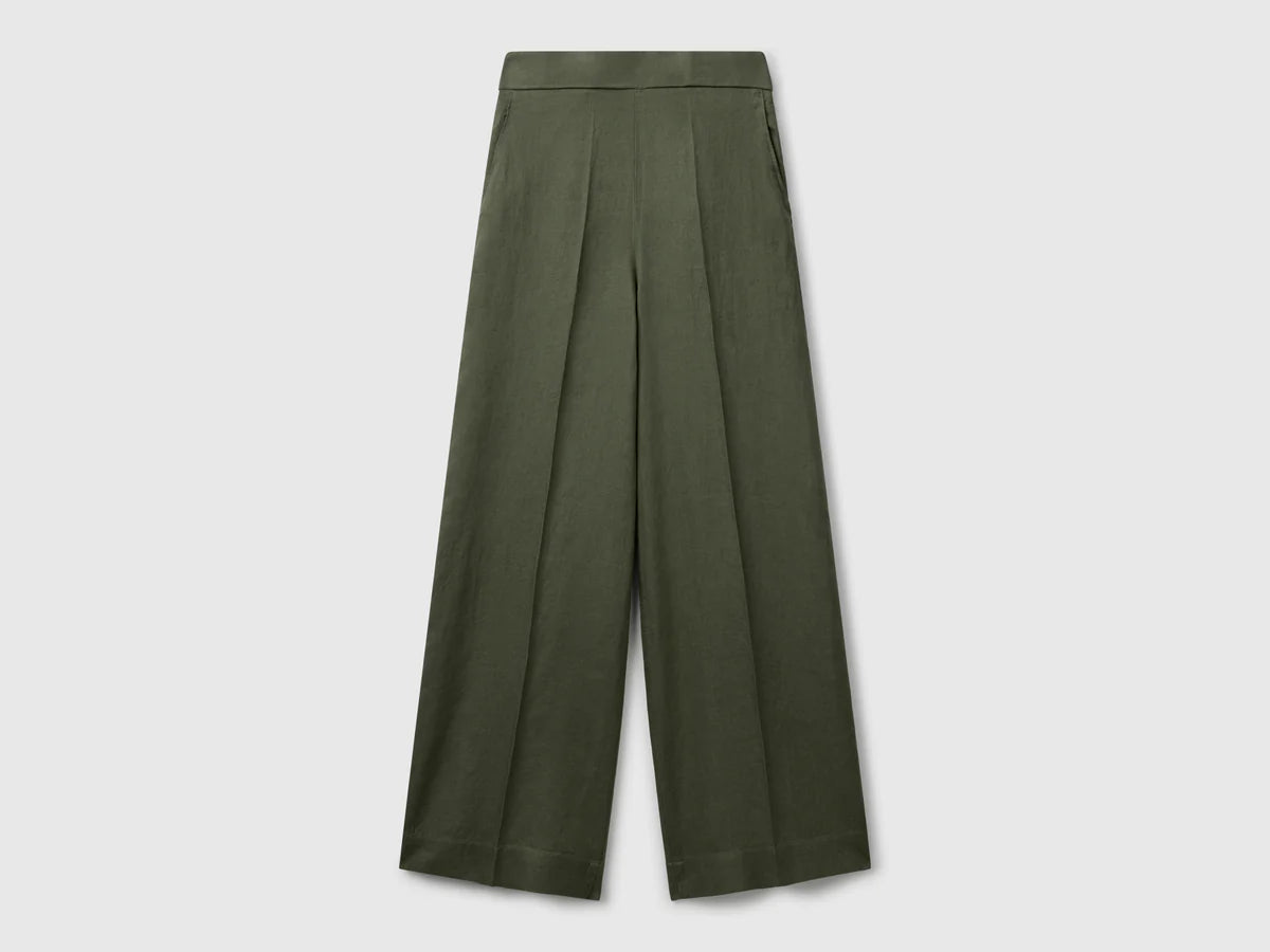 PALAZZO TROUSERS IN PURE LINEN