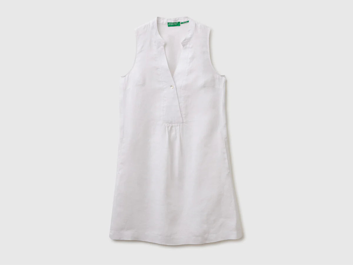 100% LINEN SHORT DRESS