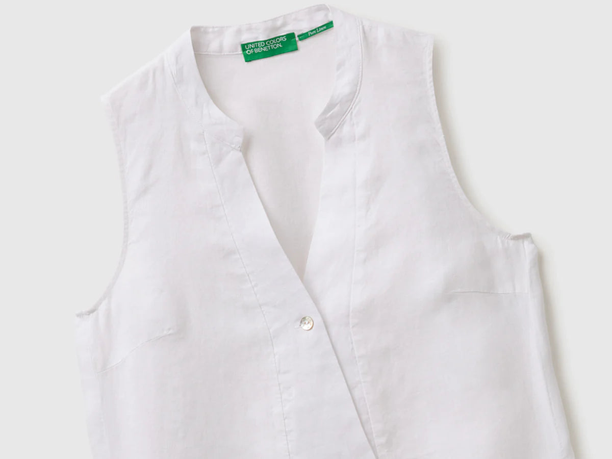 100% LINEN SHORT DRESS