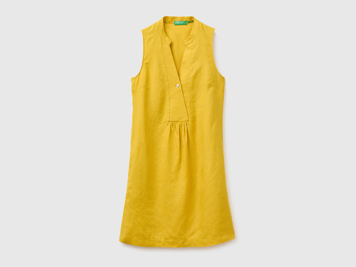 100% LINEN SHORT DRESS