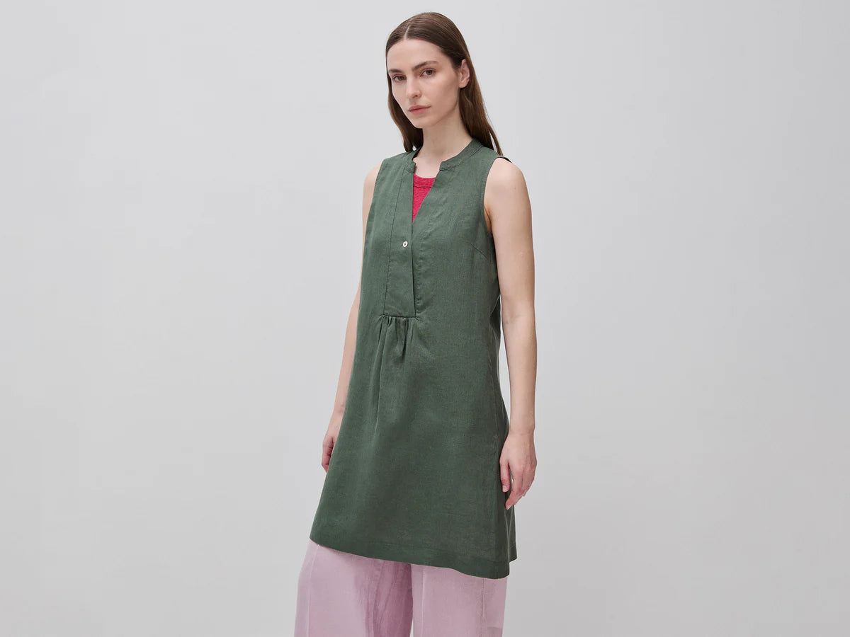 100% LINEN SHORT DRESS
