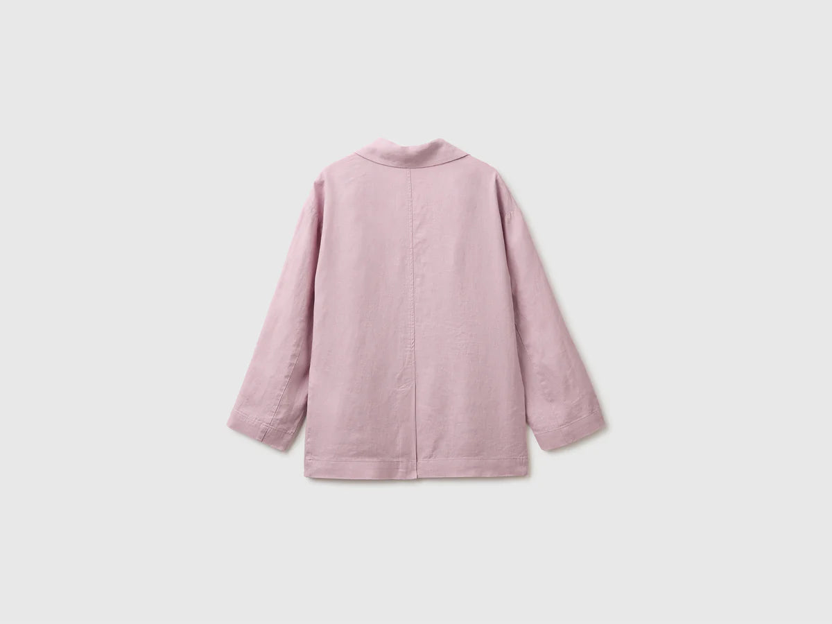 100% LINEN SINGLE-BREASTED BLAZER