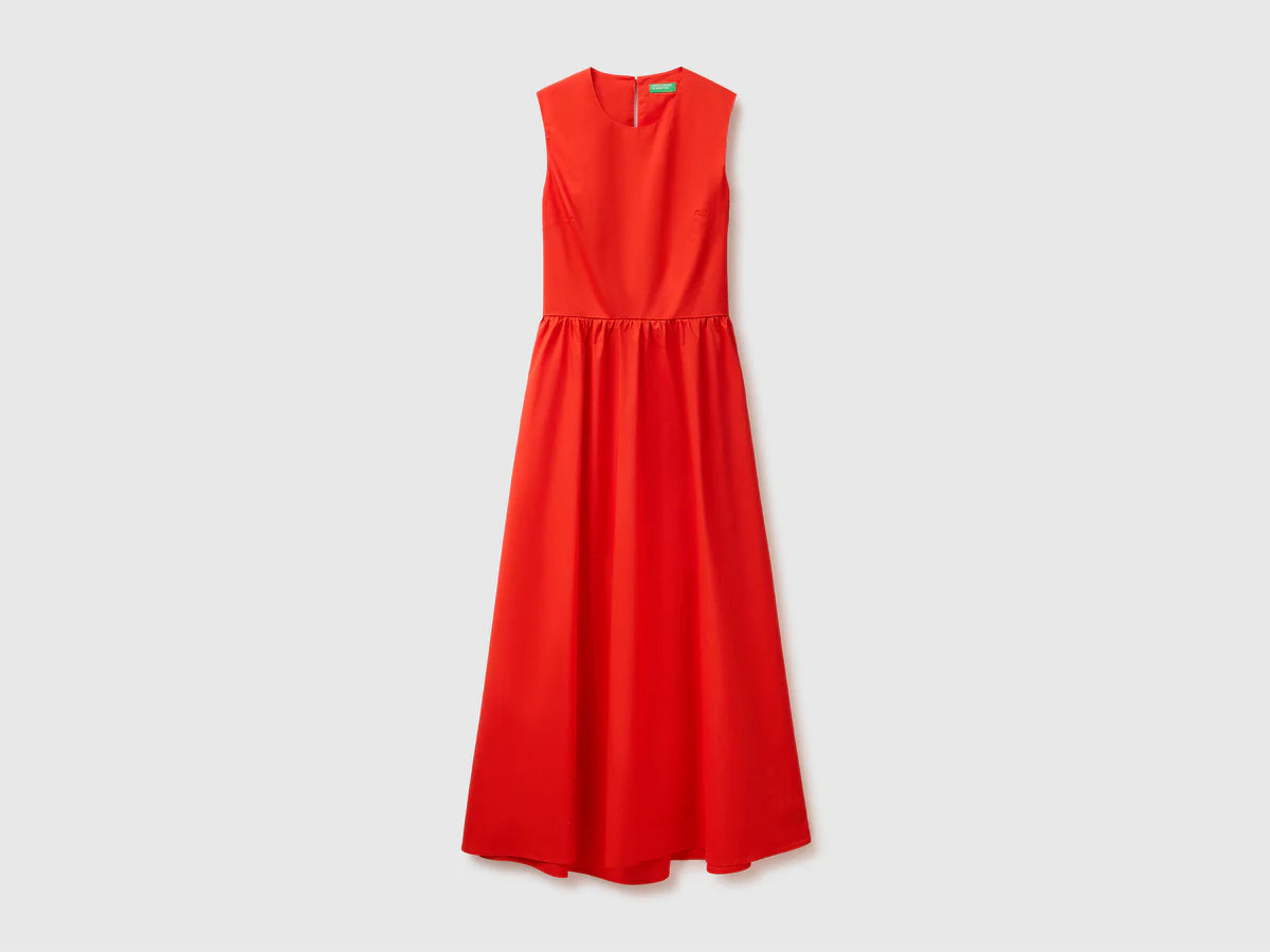 SLEEVELESS MIDI DRESS