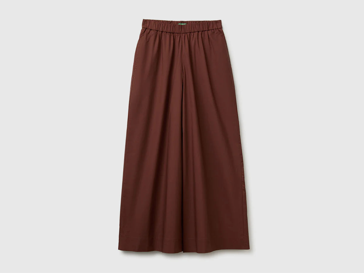 WIDE TROUSERS IN PURE COTTON