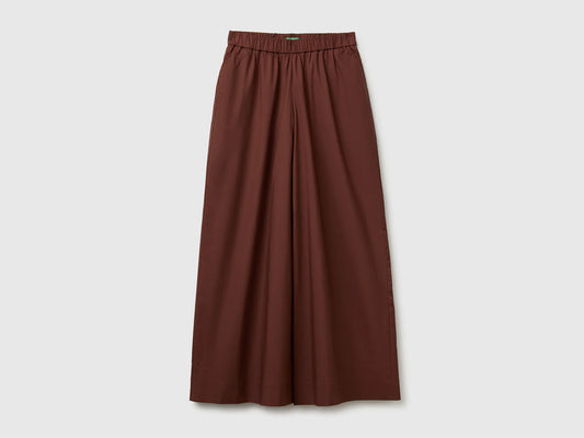 WIDE TROUSERS IN PURE COTTON