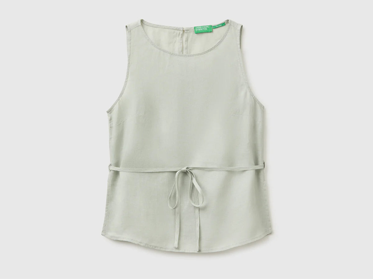 100% LINEN TANK TOP WITH STRAP