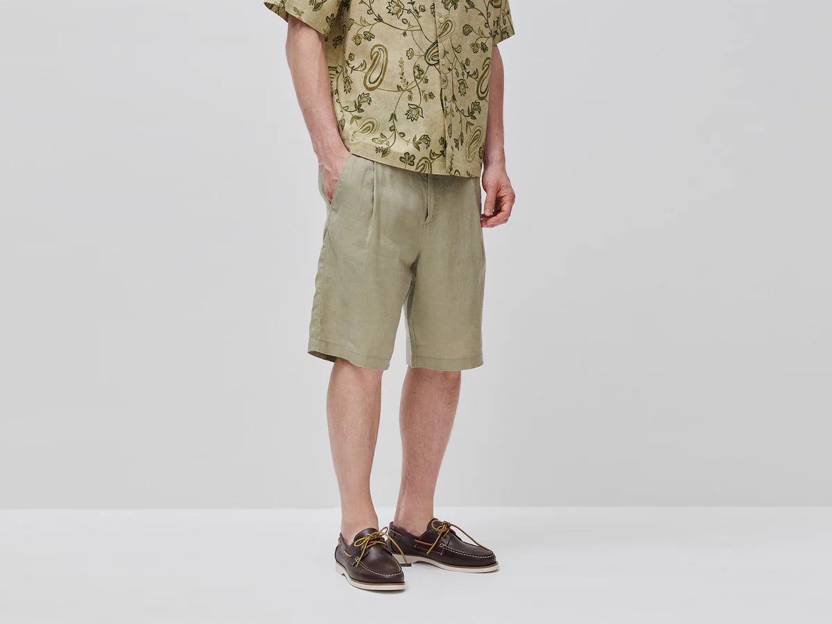 PURE LINEN BERMUDA SHORTS