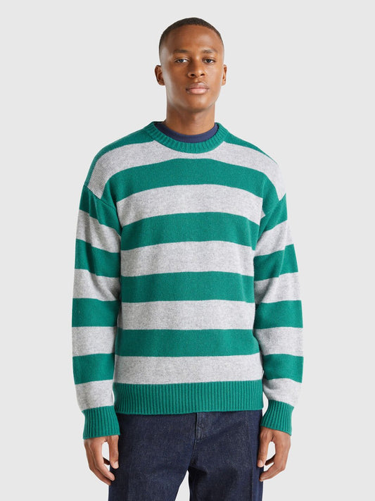 STRIPED SWEATER IN WOOL BLEND