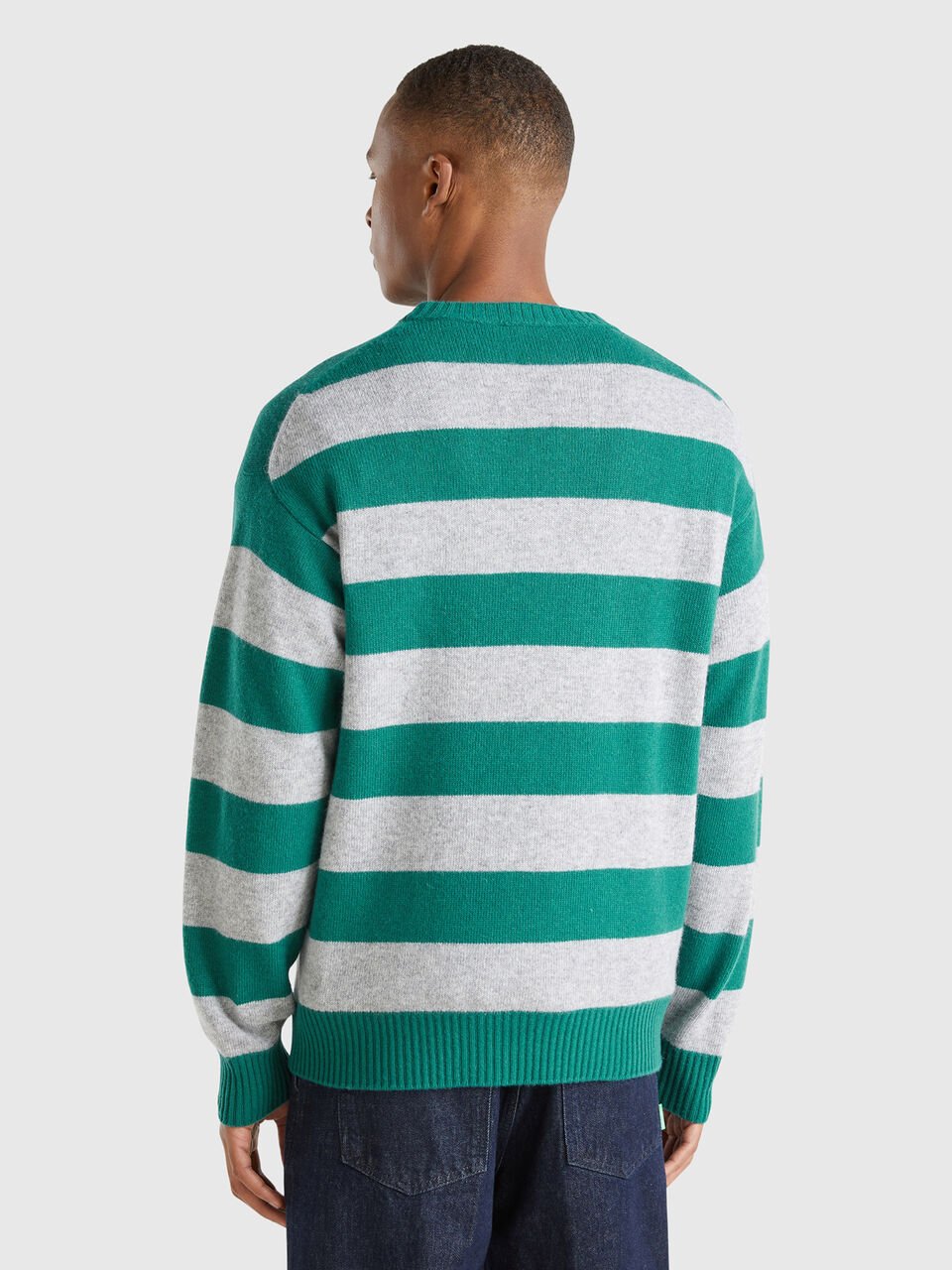 STRIPED SWEATER IN WOOL BLEND