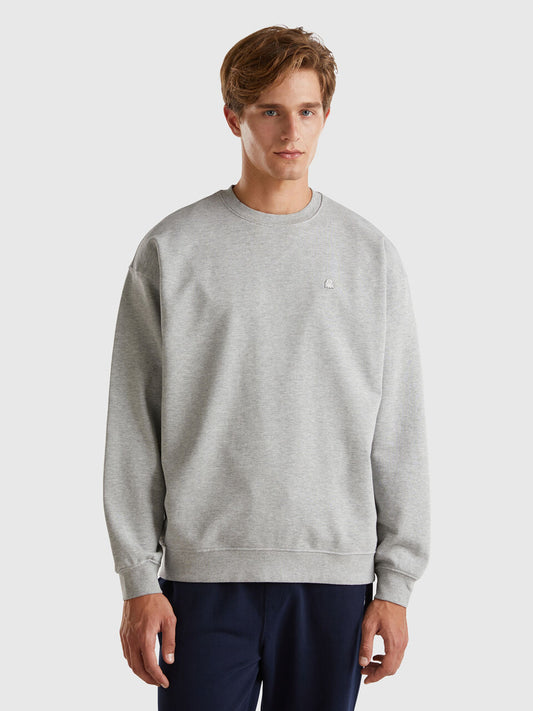 SWEATSHIRT WITH LOGO PATCH