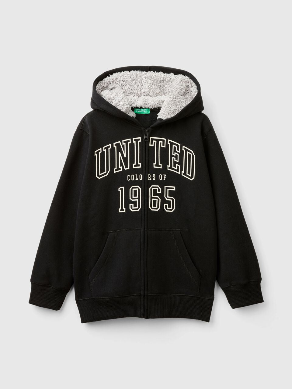 SWEATSHIRT WITH LINED HOOD