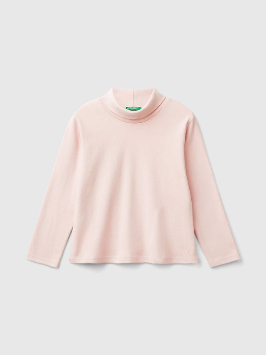 TURTLENECK T-SHIRT IN WARM ORGANIC COTTON