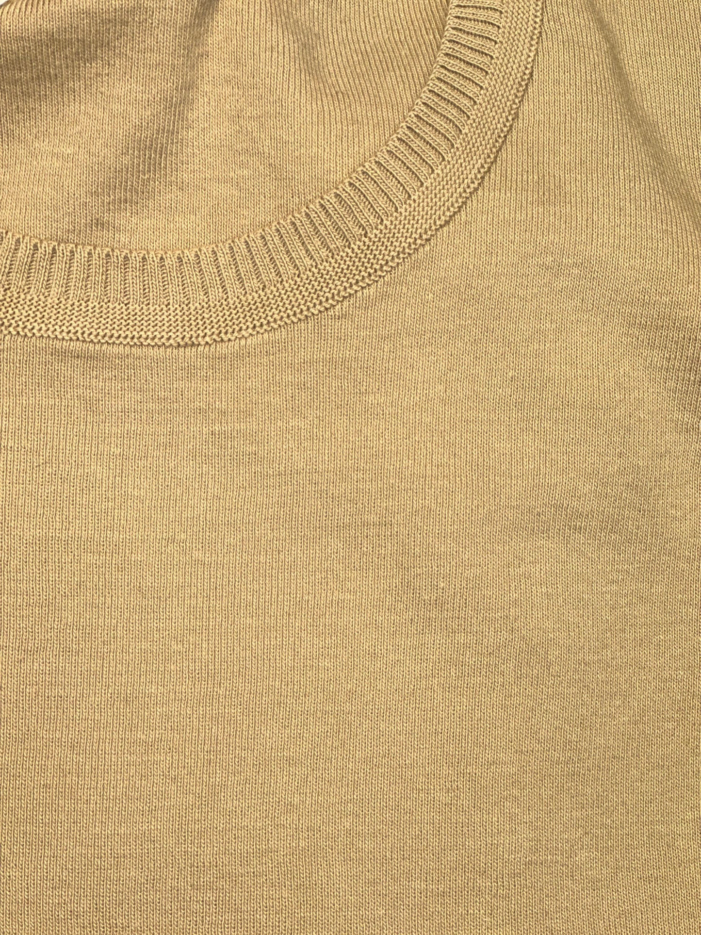 BEIGE CREW NECK SWEATER IN PURE COTTON