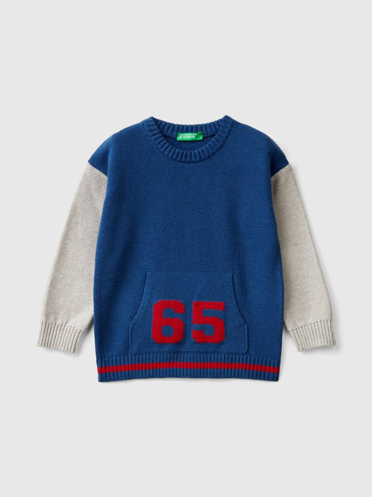 SWEATER WITH NUMBER INLAY