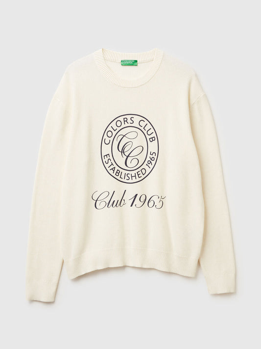SWEATER WITH LOGO PRINT