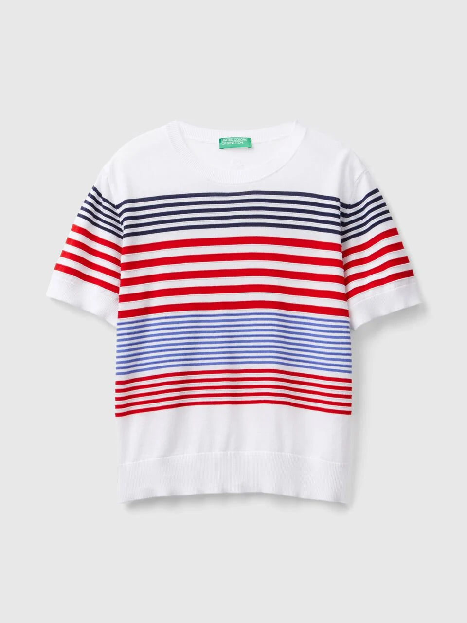 SHORT SLEEVE TOP WITH STRIPES