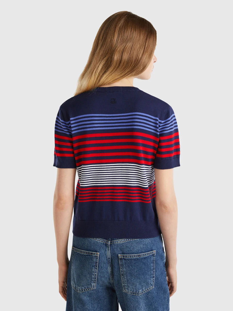 SHORT SLEEVE TOP WITH STRIPES