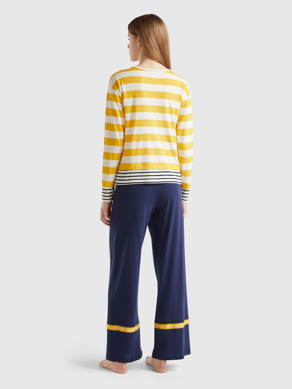 STRIPED VISCOSE BLEND PYJAMAS