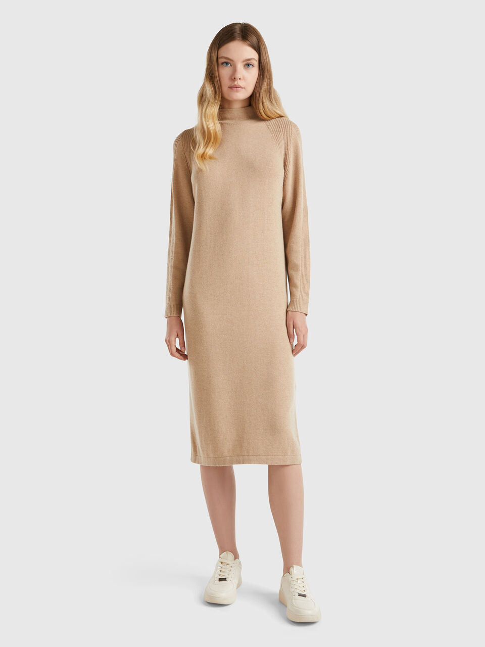 CASHMERE BLEND MIDI DRESS