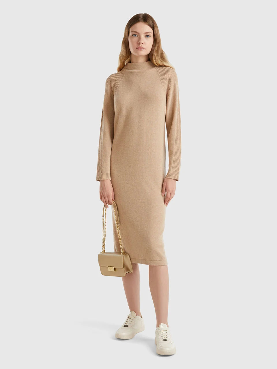 CASHMERE BLEND MIDI DRESS