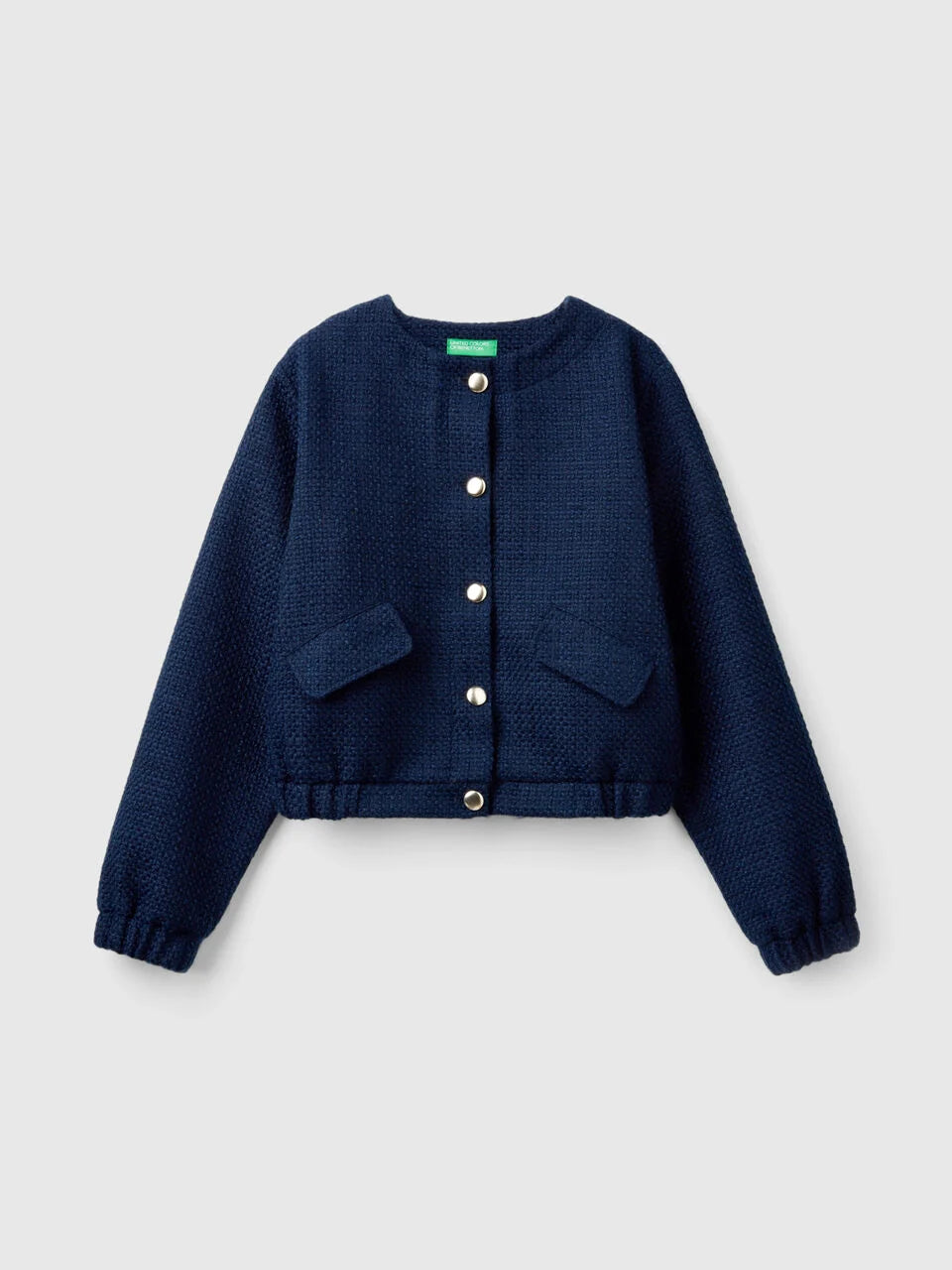 BOMBER JACKET WITH BOUCLÉ LOOK