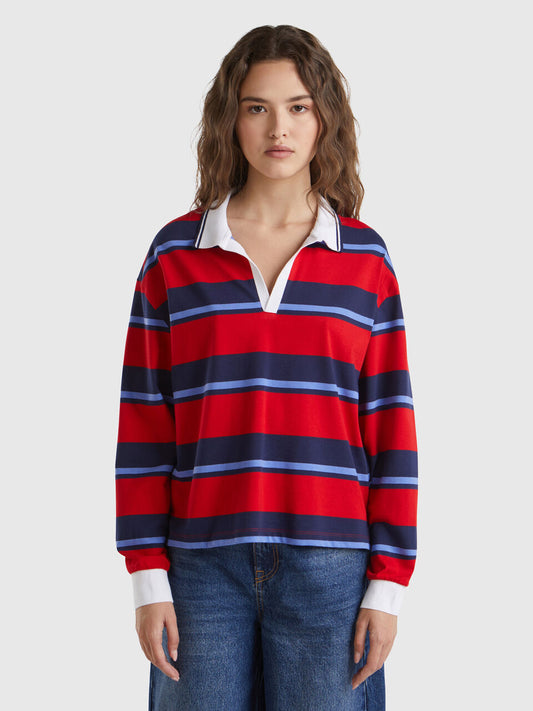 STRIPED POLO IN PURE COTTON