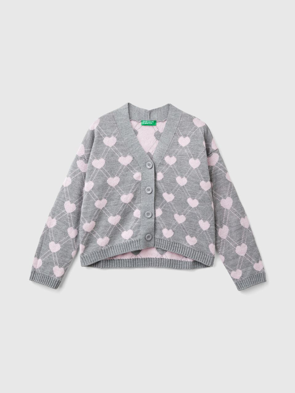 CARDIGAN WITH HEART MOTIF