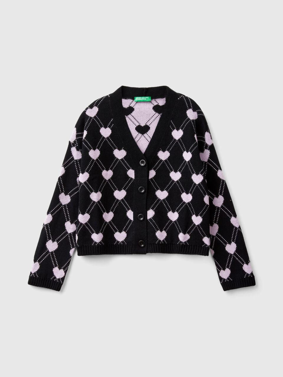 CARDIGAN WITH HEART MOTIF