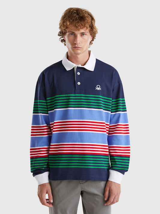 STRIPED RUGBY POLO