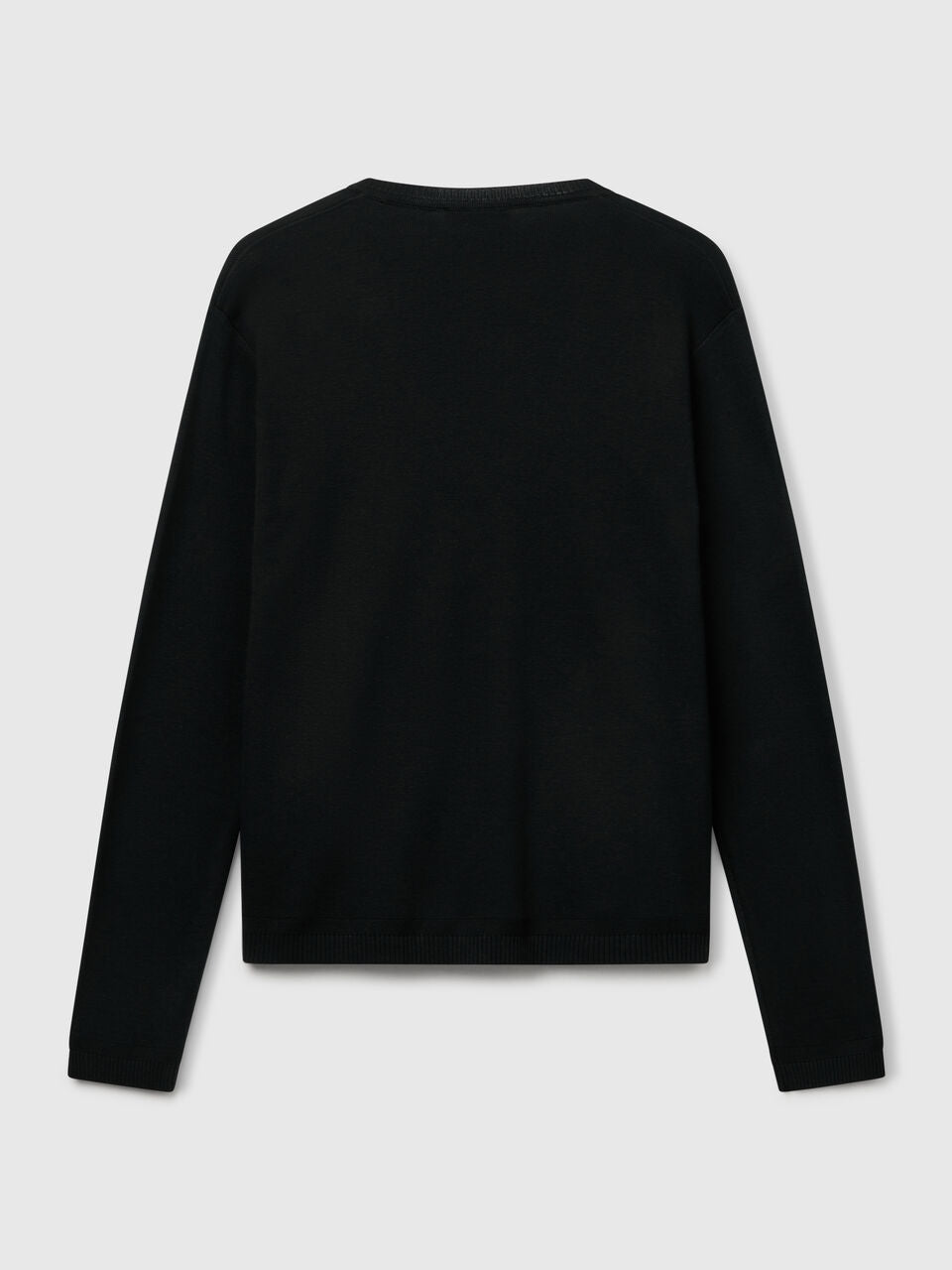 SWEATER WITH V-NECK IN PURE COTTON