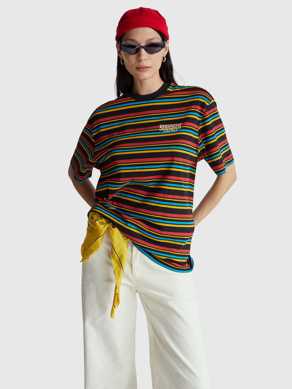 STRANGER THINGS STRIPED T-SHIRT