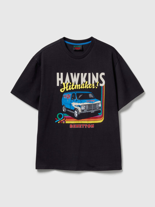 T-SHIRT WITH STRANGER THINGS PRINT